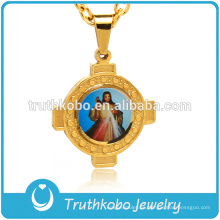 Colgante de acero inoxidable Cristo oro antiguo de la cruz de 2016